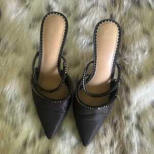 Women’s Size 9 Antonio Melani Black Pumps with Rhinestones
